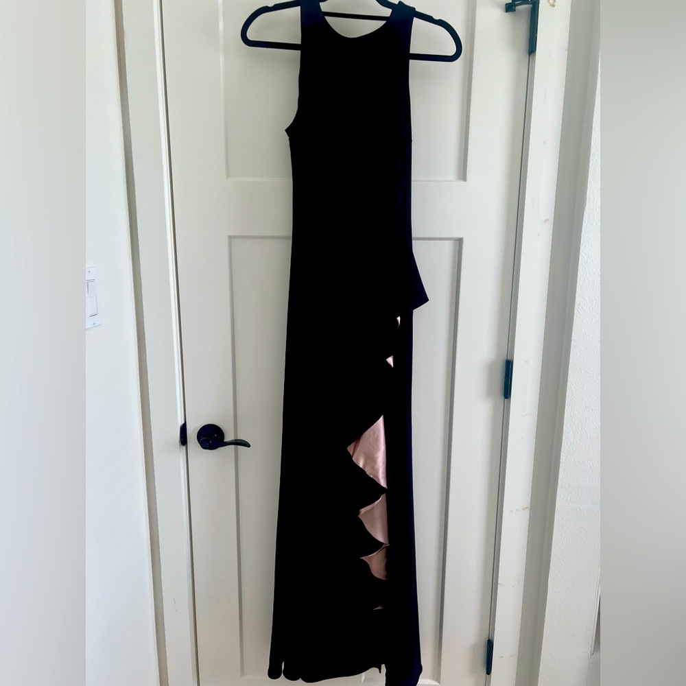 Elegant HOLIDAY Betsy & Adam ruched ruffled gown